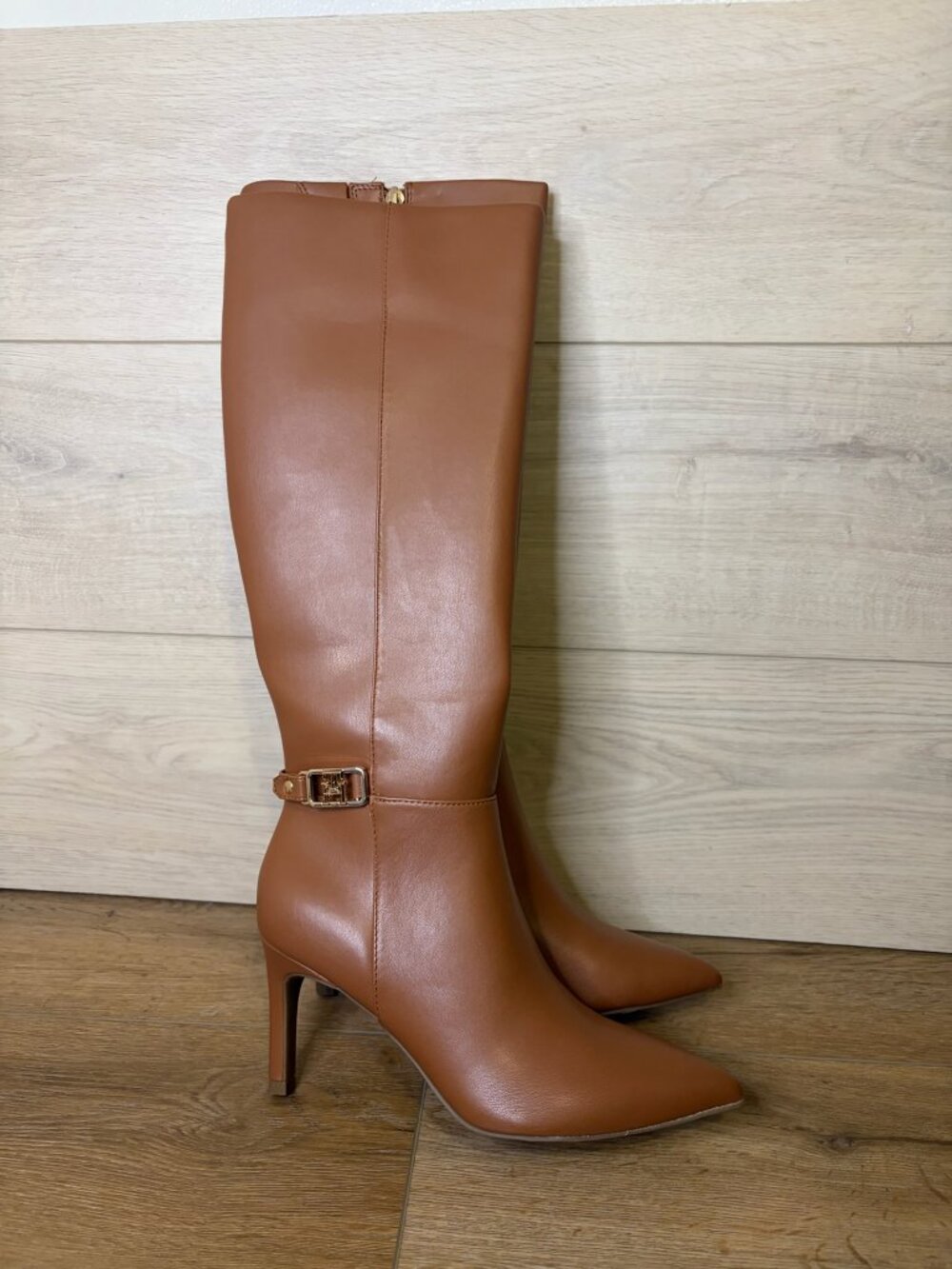 Tommy Hilfiger Women's Janyze Knee High Ankle Strap Boots Brown Size 5.5M NWT